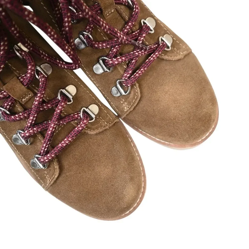 Sam Edelman Womens 8.5 Franc Suede Hiking Suede Boots in Toffee NEW
